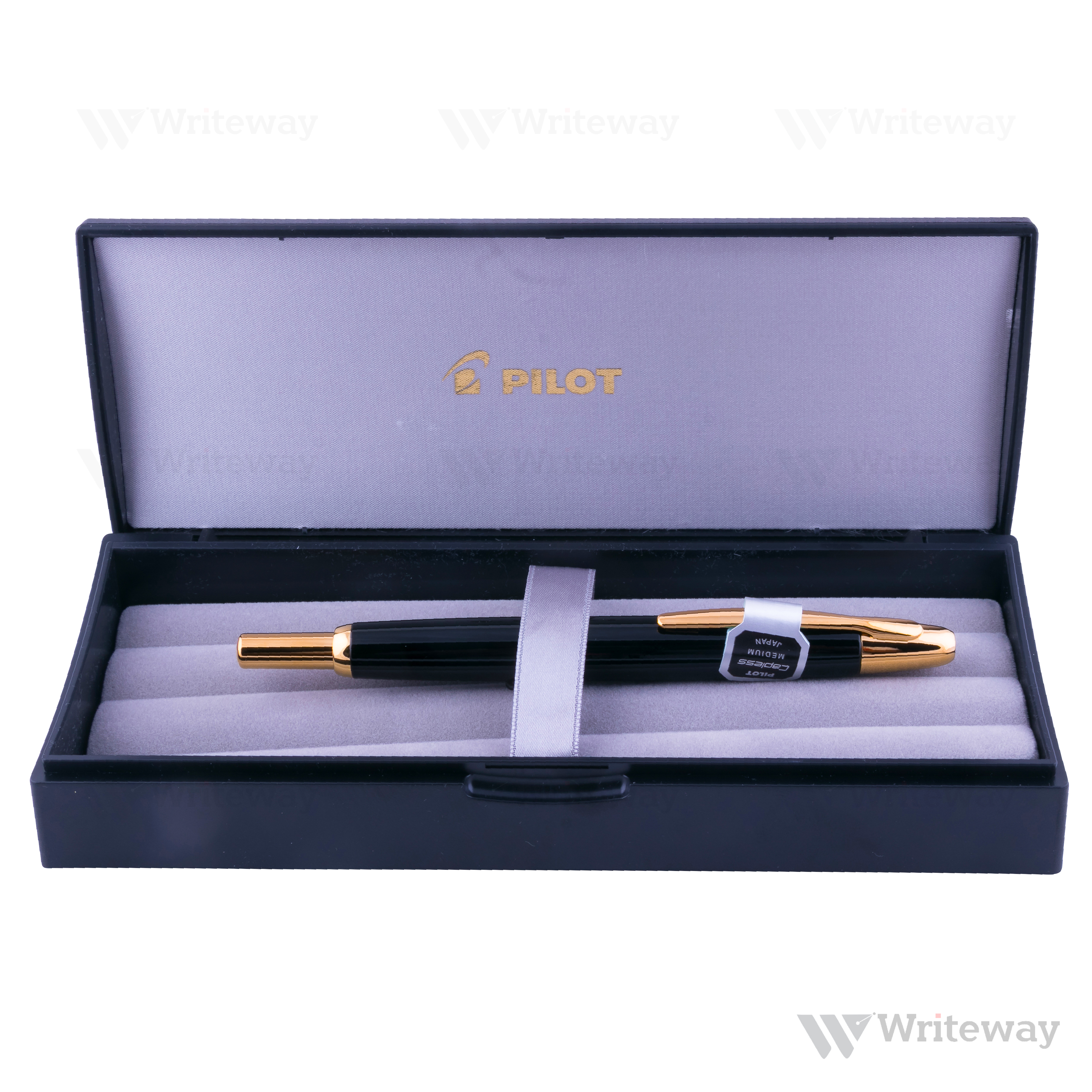 PILOT CAPLESS GOLD ACCENT BLACK FOUNTAIN PEN